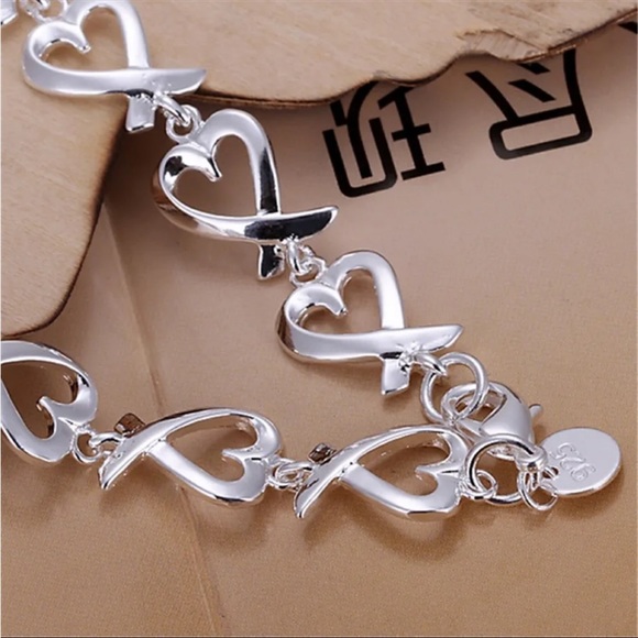 Sterling Silver Heart Bracelet - Picture 3 of 4